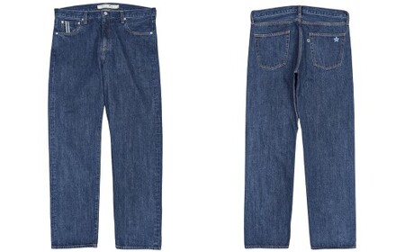 【36インチ】【限定モデル】児島産 オリジナルセルビッチデニム使用 BLUESAKURA ストレートジーンズ／BLUE ジーンズ ズボン デニム デニムパンツ 岡山県 倉敷市