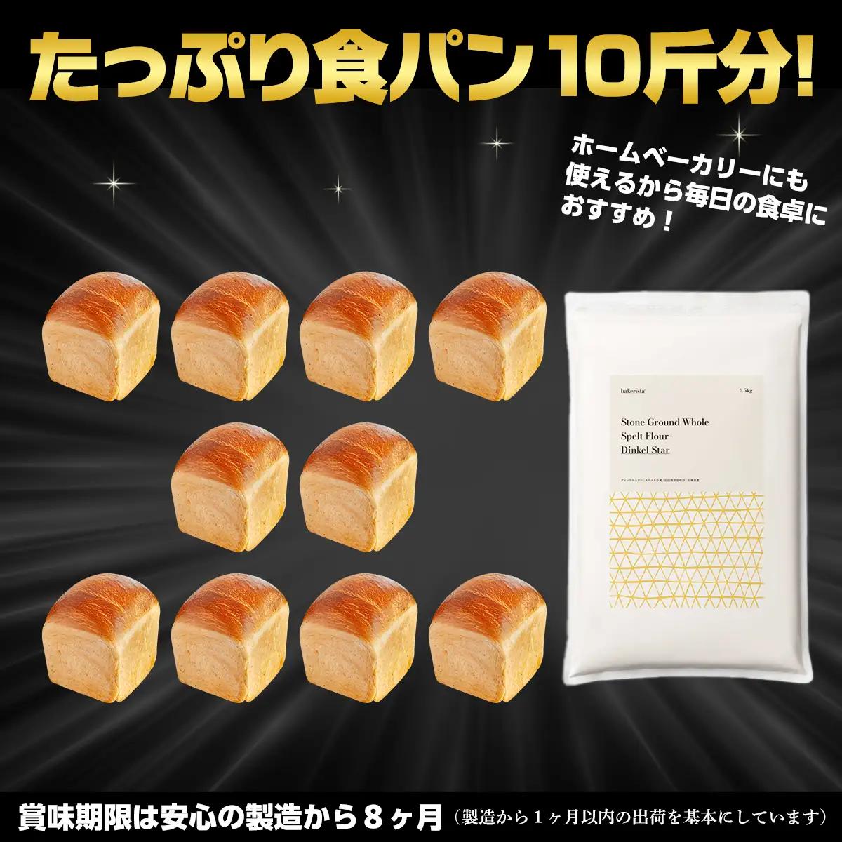 【毎月定期便】北海道産 小麦粉　「春よ恋」「ゆめちから」ブレンド小麦粉 パウダースノー（パン用強力粉）2.5kg 全2回 MROBI041
