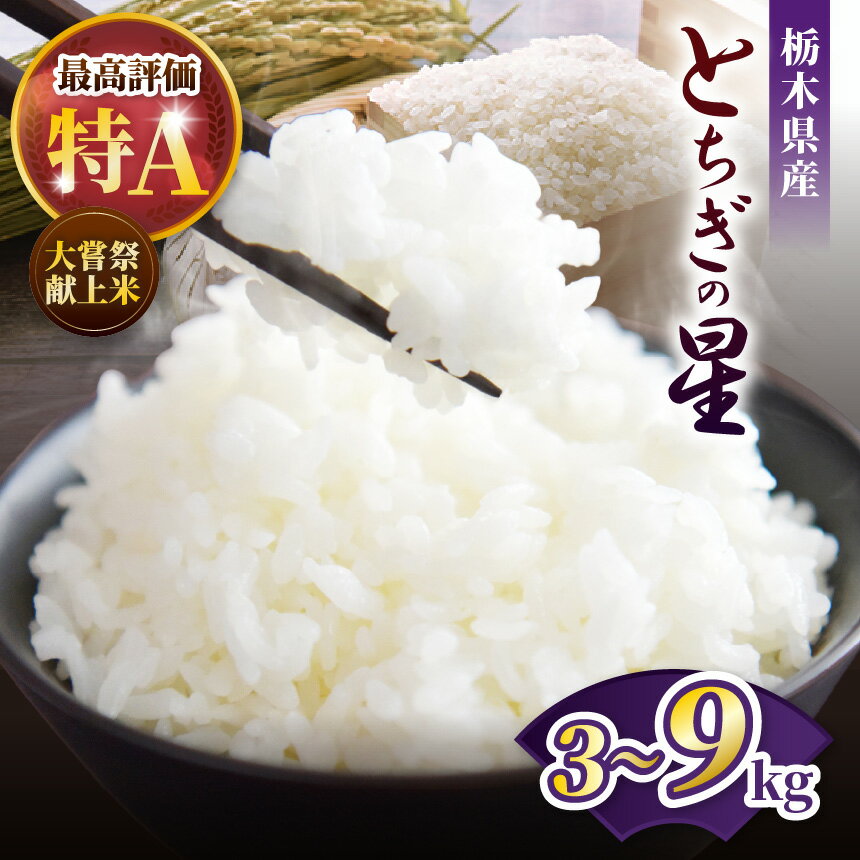 【ふるさと納税】令和7年度 石井米（とちぎの星）選べる内容量 3~9kg | 3kg 4.5kg 9kg ふるさと納税 とちぎの星 那珂川町産 美味しい お弁当 おにぎり おいしい 数量限定 ご飯 送料無料 栃木県 那珂川町