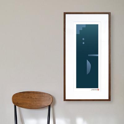 ふるさと納税 綾部市 ＼注目の和紙アート/ 【絵画】朽ちる藍　額装サイズ300mmx600mm　阿波紙 |  | 01