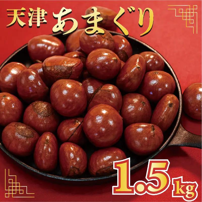 天津甘栗 1.5kg 甘栗 栗爪付き 殻付き 焼き栗 あまぐり 京都