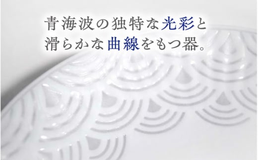 【波佐見焼】青海波グレー プレート Lサイズ ２個セット【聖栄陶器】[OAR046] / ぼうる 深皿 取り皿 ボウルセット かわいい 食器 波佐見焼 陶器 はさみやき 食器セット おしゃれ 人気 サ