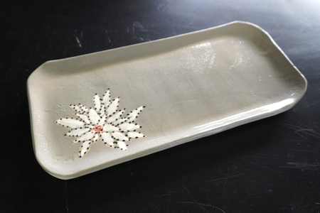 源太夫窯 和食器『長皿』1枚 [グレー][0936]