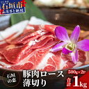 【ふるさと納税】【産地直送】石垣の恵 アグー豚 豚肉ロース薄切り 500g×2パック【合計1kg】KB-33