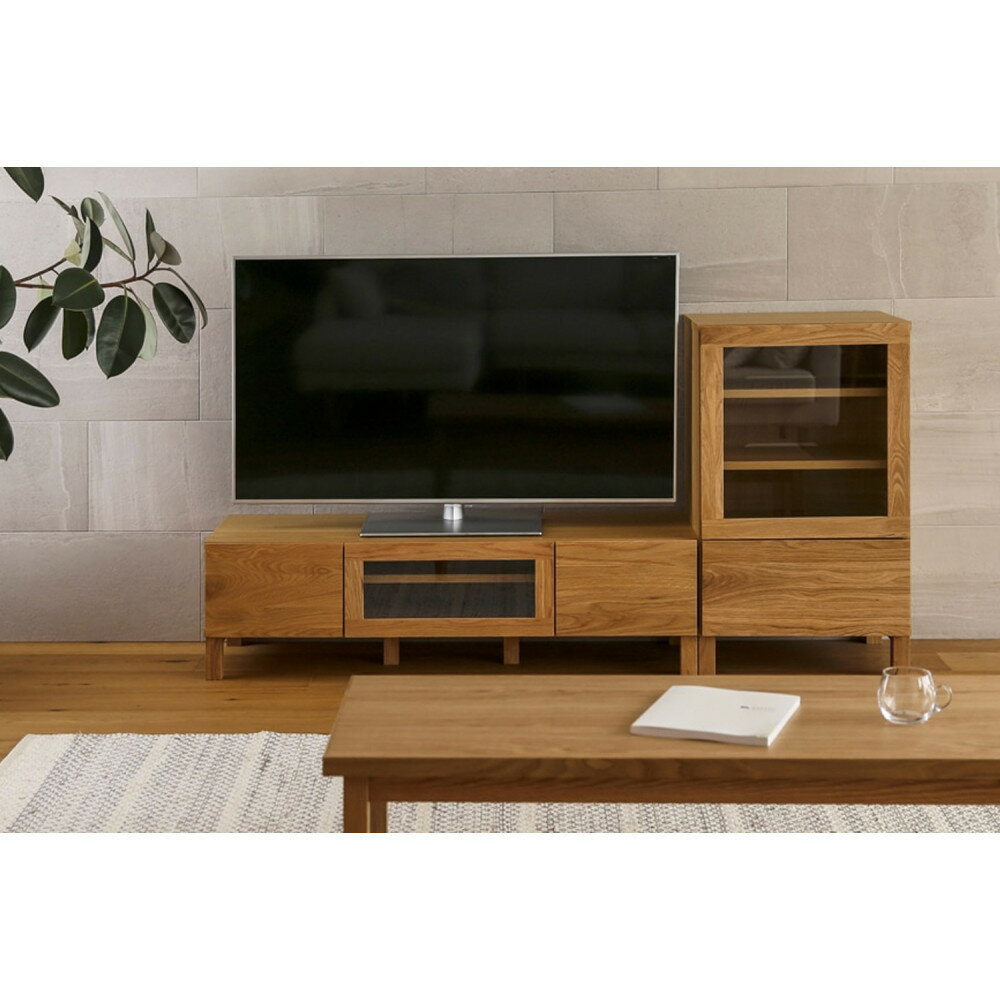 【ふるさと納税】【開梱設置】高野木工 LECCE レッチェ 120TVボード オーク (透明ガラス) 【10年保証】 | 家具 ファニチャー 人気 おすすめ 送料無料