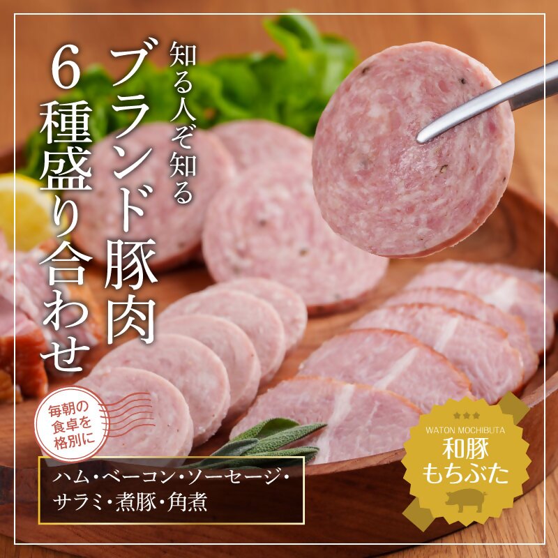 もちぶた6種 詰め合わせ セット ハム ソーセージ 角煮 ベーコン 煮豚 豚肉