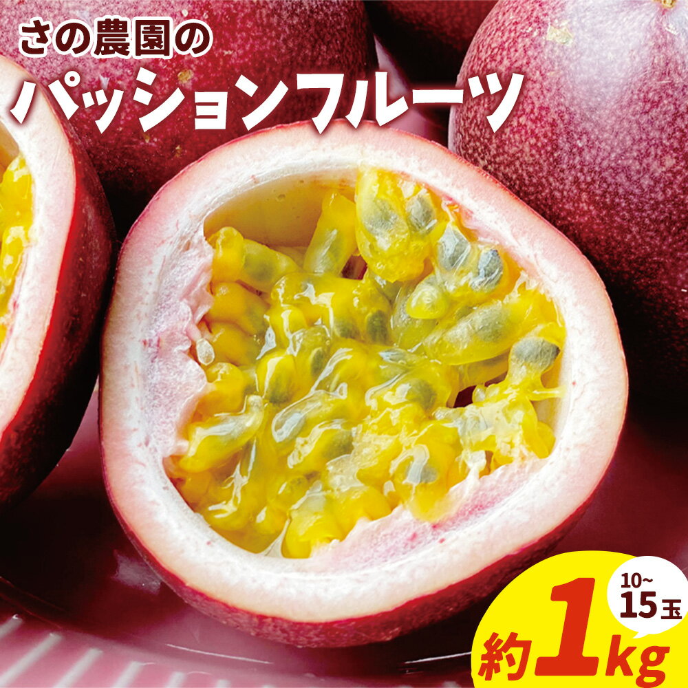 【ふるさと納税】パッションフルーツ 約 1kg 10-15玉 フルーツ 果物 さの農園《8月上旬-9月中旬頃出荷》岡山県産 トロピカル おやつ デザート 青果 岡山県 矢掛町