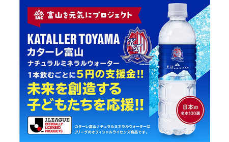 黒部からのおくりもの　カターレ富山ラベル[500ml×24本] 飲料類 水 飲み物 水分補給 自然本来の味 非加熱 軟水 まろやか 甘み ナチュラルミネラルウォーター 