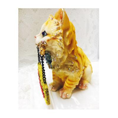 ふるさと納税 中間市 ジュエリー招き猫:ウエルカムキャット(ボード付き)黄猫 |  | 02