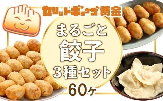 
カリットギョウザまるごとセット３種（60ケ）餃子 水餃子 スマイル餃子
