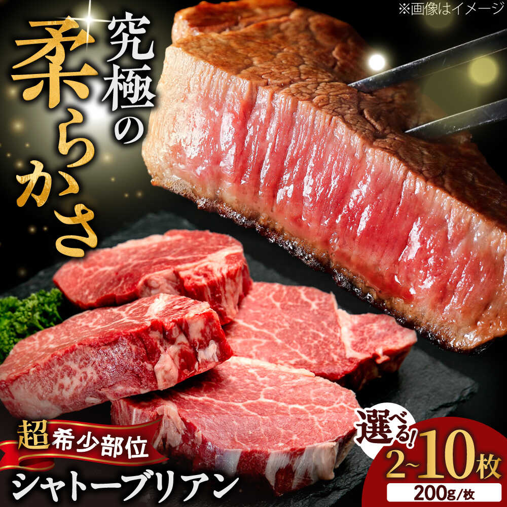 【ふるさと納税】博多和牛 シャトーブリアン 200g×2枚〜10枚 【選べるお届け枚数】吉富町/肉のくまもと屋[BGBY042] 牛肉 和牛 国産 ブランド牛 ヒレ ヒレステーキ フィレ ステーキ ステーキ肉 焼肉 焼き肉 BBQ 高級肉 お祝い 冷凍 人気 おすすめ