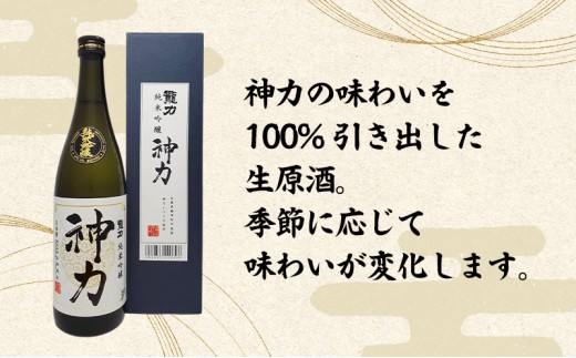 日本酒 純米吟醸 龍力 神力 箱入り 720ml 四合瓶 本田商店 地酒 清酒 お酒 ギフト プレゼント お歳暮 家飲み 晩酌 兵庫県 姫路市