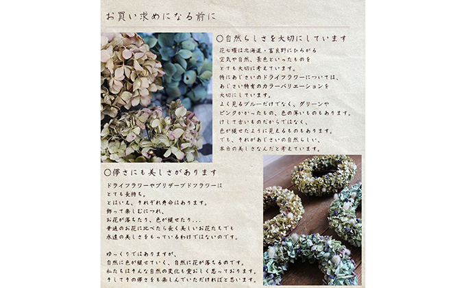 【手作りキット】ドライフラワーあじさいのリース 花 インテリア 装飾品 