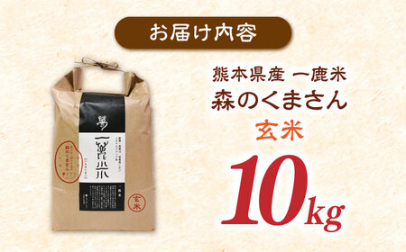 〈令和7年度産米〉 【天日塩を使用】一鹿米 森のくまさん  玄米10kg 【株式会社 夢アグリ】[ZCL026]