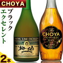 【ふるさと納税】The CHOYA BLACK 700ml The CHOYA EXCELLENT エクセレント 750ml 計2本 セット 飲み比べ 羽曳野商工振興株式会社《30日以内に出荷予定(土日祝除く)》大阪府 羽曳野市 送料無料 梅酒 梅 酒 CHOYA チョーヤ チョーヤ梅酒 お酒 紀州 南高梅 black