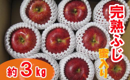 【先行予約】 完熟りんご 「ふじ」 約3kg ★蜜入り★ 【 リンゴ 林檎 果物 フルーツ 期間限定 数量限定 清水農園 】 2026年12月頃から発送予定 RT2226