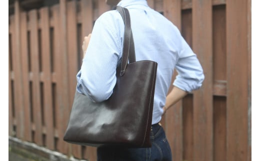 PAGOT レザートート ボブ　チョコ (129-8)