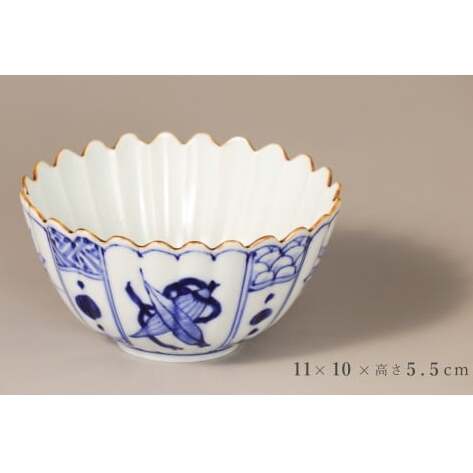 有田焼 芙蓉紋 菊型 小鉢 2個 セット【鷹巣瑞光堂】食器 器 うつわ 手描き 40000円 4万円 A40-418_イメージ3