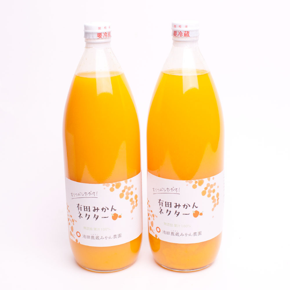 
とろり　みかんネクター1000ml×2本【無添加100%ストレートジュース】【有田みかんジュース】
