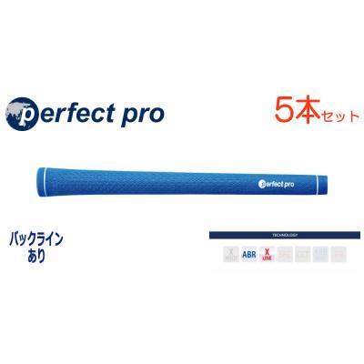 ふるさと納税 小美玉市 パーフェクトプロ　【エックスライン　ラバー】スカイブルー　5本　バックライン有　グリップ
