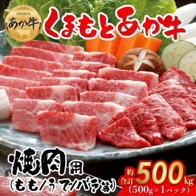 【GI認証】くまもとあか牛　焼肉用約500g(阿蘇市)【配送不可地域：離島】【1456240】