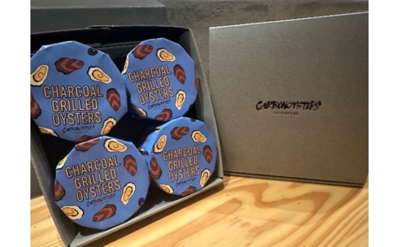 【福岡市】レストラン手作り　牡蠣の炭火焼オイル漬け缶詰　4缶セット×3箱