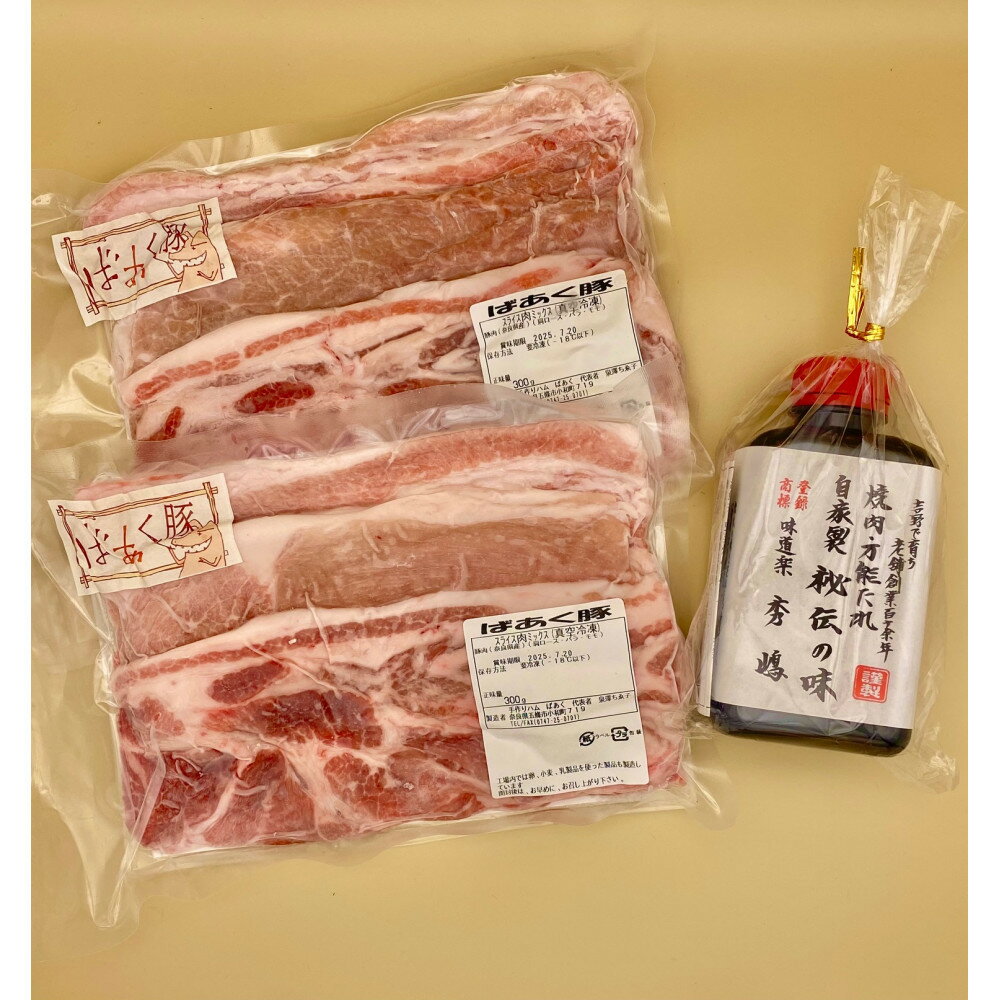 【ふるさと納税】絶品ばあく豚と吉野の万能たれセット（ばあく豚500g）