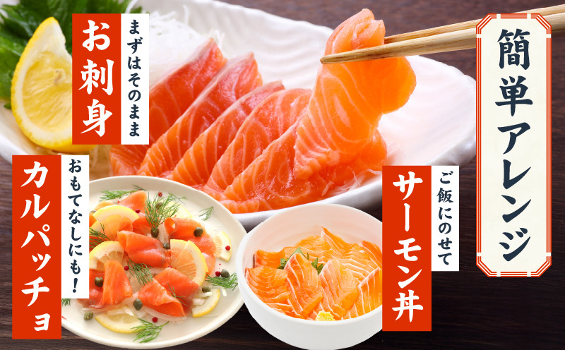 アトランティックサーモン 600g+おまけしらす150g【小分け ポーション 柵切 しらす シラス sirasu 刺身 魚介 海鮮 さーもん 生食 お試し】 G3805_イメージ5
