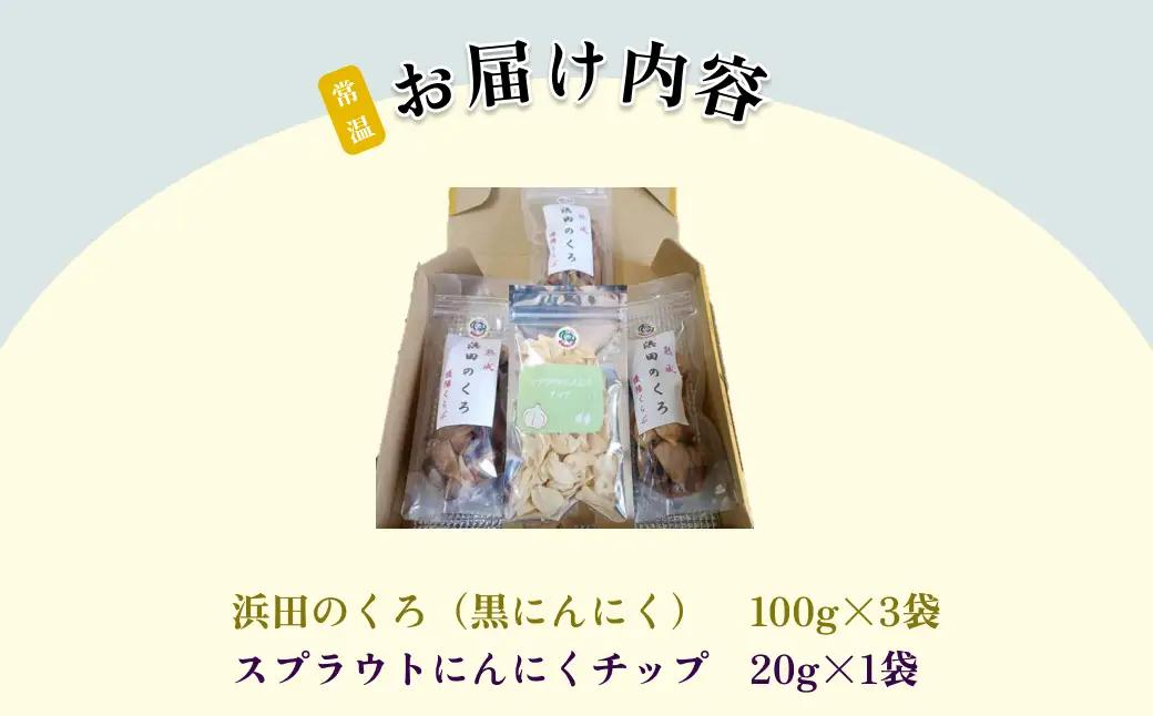 山陰 浜田のくろ＆スプラウトにんにくチップ 【212_0001】