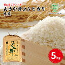 【ふるさと納税】【令和5年産】福島県郡山産 あさか舞 コシヒカリ 玄米 5kg　 お米 ご飯 ブランド米 銘柄米 ご飯 おにぎり お弁当 産地直送 　お届け：2025年10月中旬まで