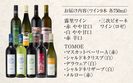 広島三次ワイナリー 3ブランド ワイン 9本セット 受賞 飲み比べ ワインセット ギフト 三次市 / 広島三次ワイナリー[APAZ041]
