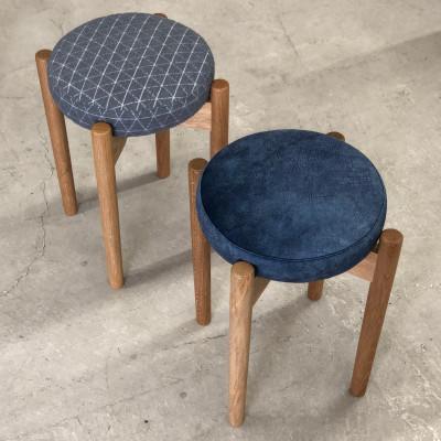 ふるさと納税 大川市 bolo stool 01【グレー/ウォールナット/高さ44cm】 |  | 02