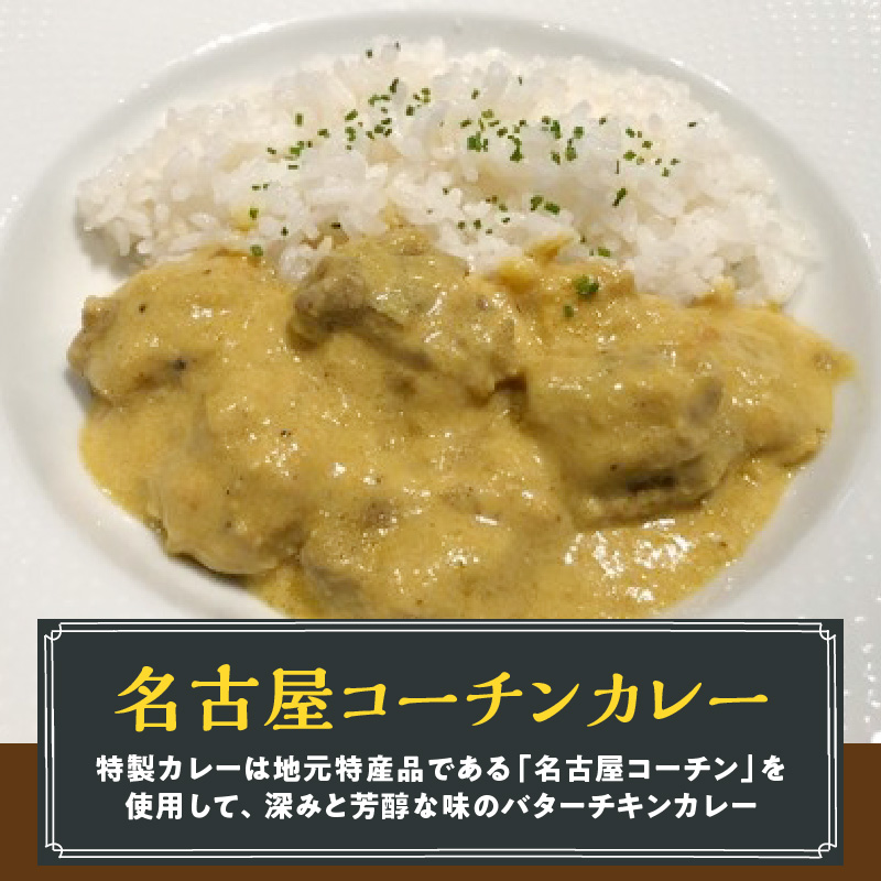 【ふるさと納税】名古屋コーチン 2種 カレー フリカッセ セット BRICK CAFE ブリックカフェ グリーンカレー バターチキンカレー スパイシー クリーム煮 もも肉 人気 カフェ 電子レンジOK