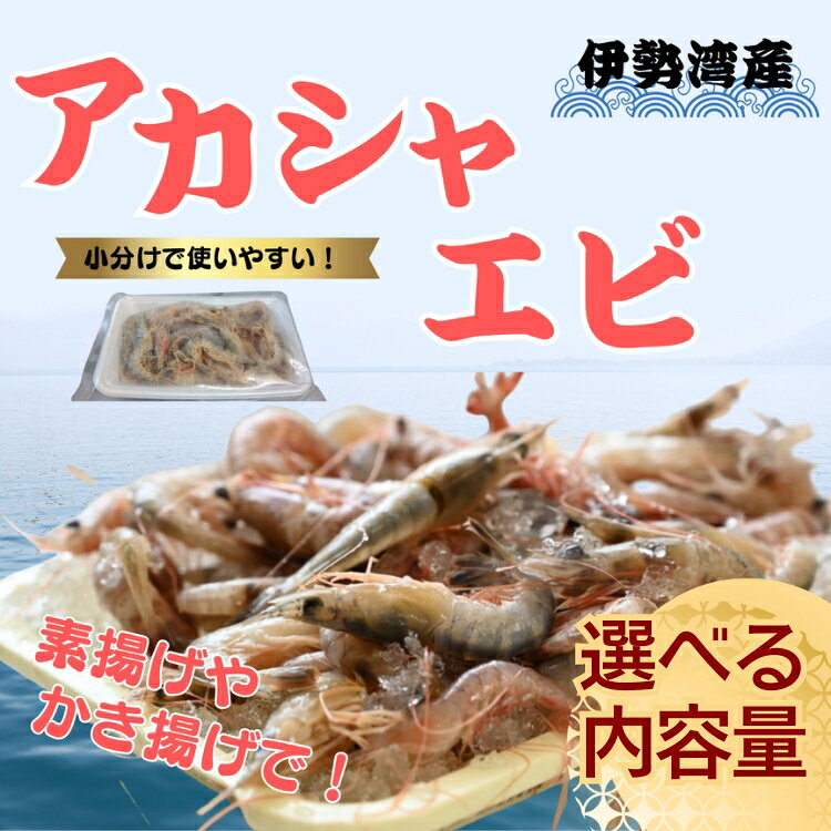 【ふるさと納税】 ＼選べる内容量／ 愛知 伊勢湾 アカシャエビ 300g～600g | あかしゃえび アカシャ エビ えび 海老 かき揚げ 唐揚げ 素揚げ 天ぷら 海鮮 海の幸 おつまみ 小分け 冷凍 急速冷凍 食べきり 愛知県 美浜町 ※北海道・沖縄・離島への配送不可