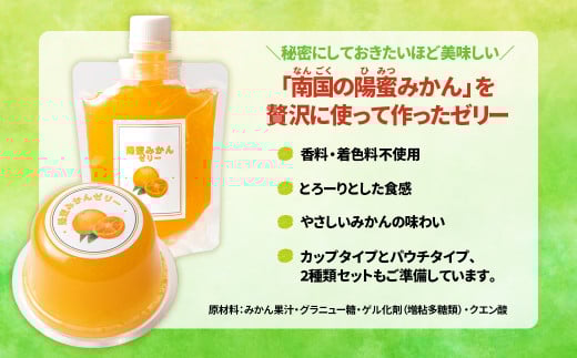 贅沢みかんゼリー詰合わせセット　西都市産「陽蜜みかん」使用＜1.2-5＞果物 くだもの フルーツ デザート おやつ ギフト 宮崎県西都市 入金確認後30日前後で発送