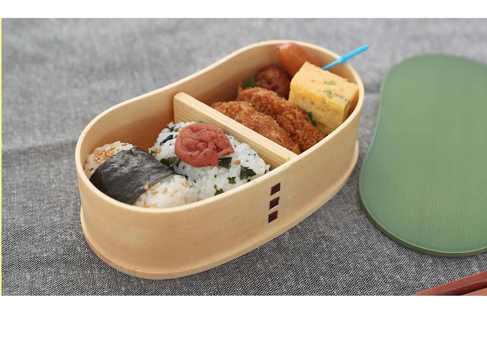 ［リーフグリーン］曲げわっぱ 豆型 カラー 弁当箱 紀州漆器 まげわっぱ［YS128］