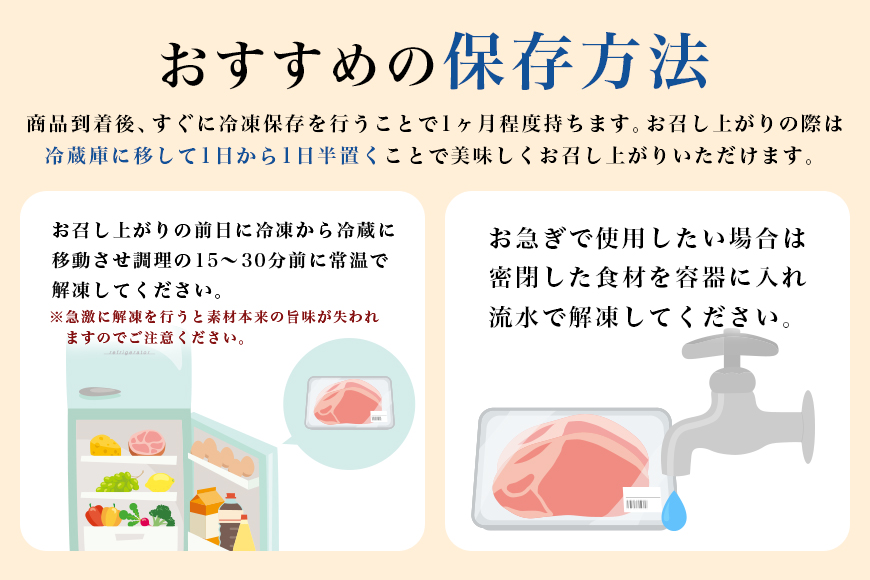 サンゴク豚 肩ロース1本（2.5kg～3kg）＆外モモ1本（3.5kg～4kg）