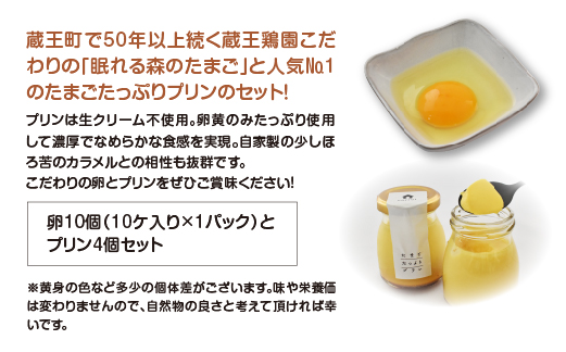 眠れる森のたまごとたまごたっぷりプリンのセット　【04301-0873】