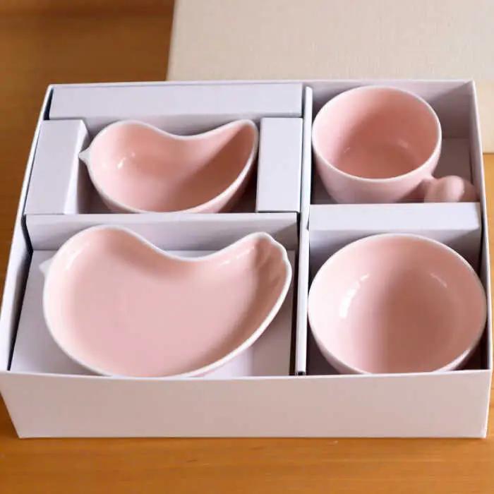 【白山陶器】【PiPi】お子様用食器 ピンク 5点セット【波佐見焼】[TA195]