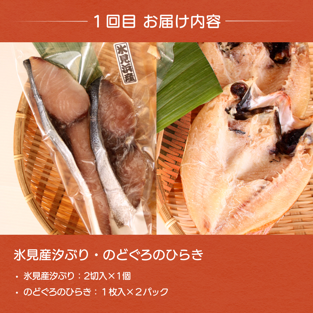 【6ヶ月連続お届け】氷見堀与 一夜干・昆布〆刺身と山海の幸＜氷見鰤・ほたるいか・のどぐろ入＞ 富山県 氷見市 干物 詰め合わせ 魚介類 富山県 氷見市 干物 詰め合わせ 魚介類