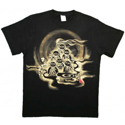 
                  手描きTシャツ 仏画 六地蔵 黒 (半袖 Lサイズ)【1615577】
                