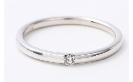 【サイズ：11.5号】K10ＷＧ 0.05CT ダイヤモンドリング【R3621DI】