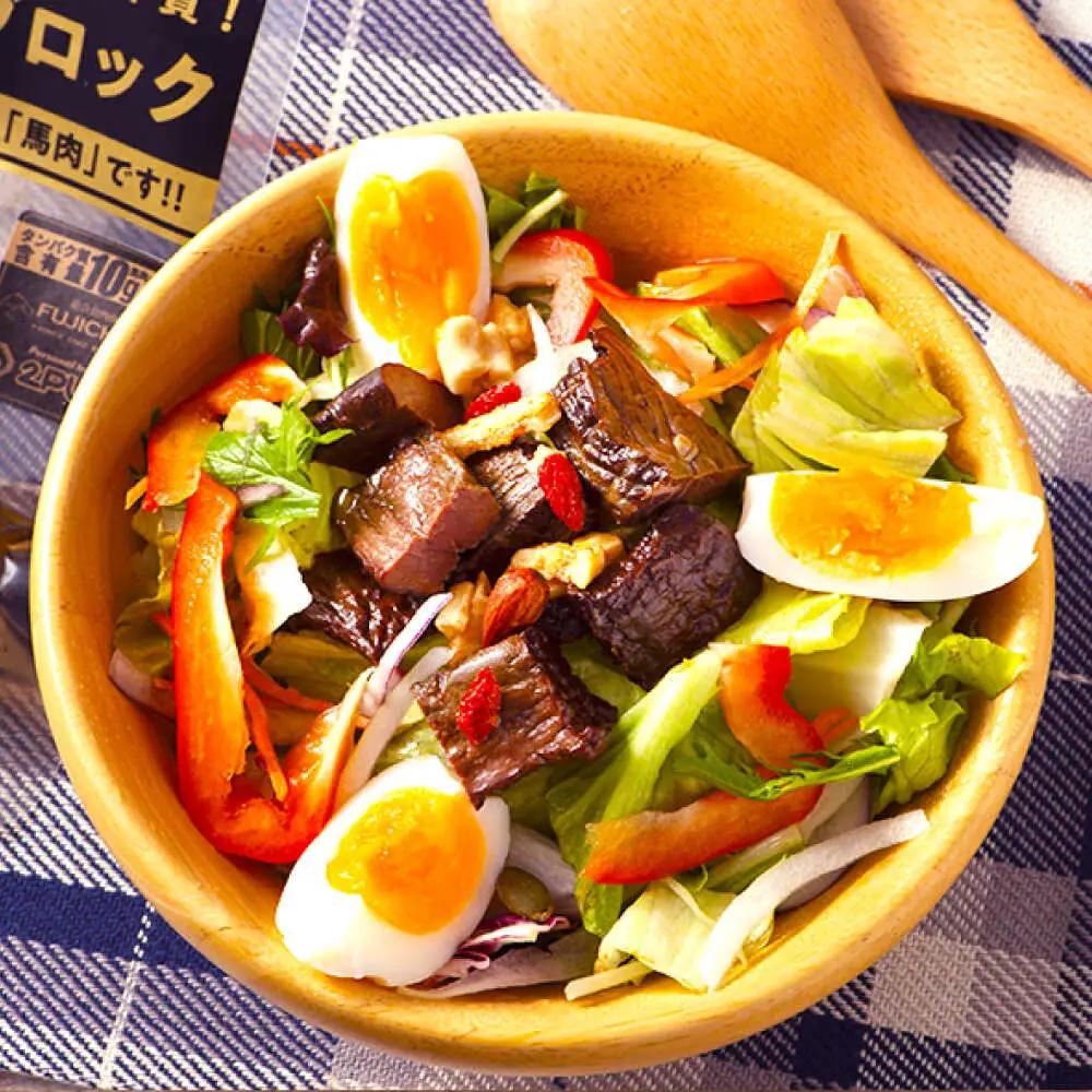 【10日分セット】馬旨ブロック 50g×10個 馬肉 高たんぱく[AYCV008]