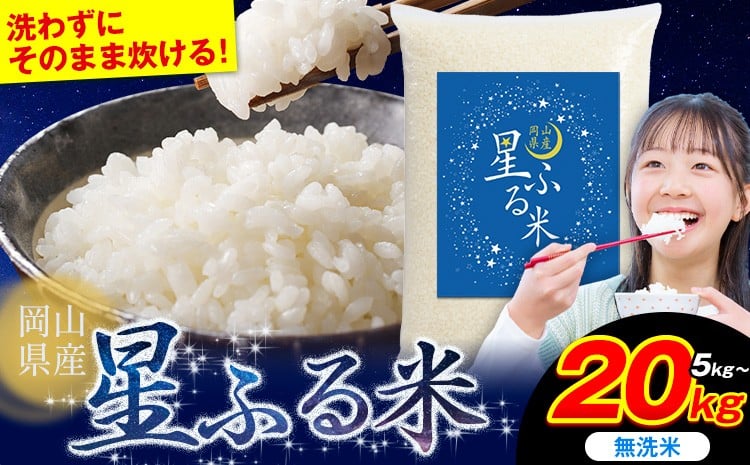 
            星降る町 浅口市からのお届け 星ふる米 無洗米 選べる内容量 5kg 10kg 15kg 20kg 定期便あり 岡山県産 精米 《出荷時期をお選びください》生活応援 ふるさと 岡山 岡山県 浅口市 米 選べる 容量 送料無料 ブレンド米 無洗米 白米 おにぎり米 コメ お米 
          
