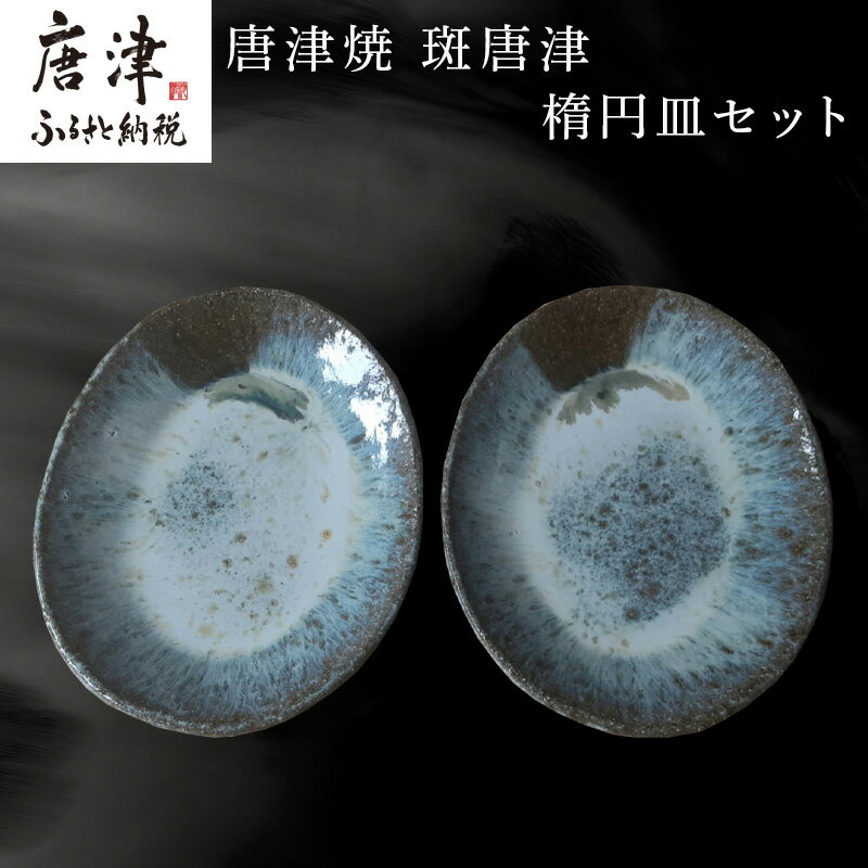 【ふるさと納税】唐津焼 斑唐津楕円皿セット食器 うつわ 器 お皿 ギフト「2026年 令和8年」