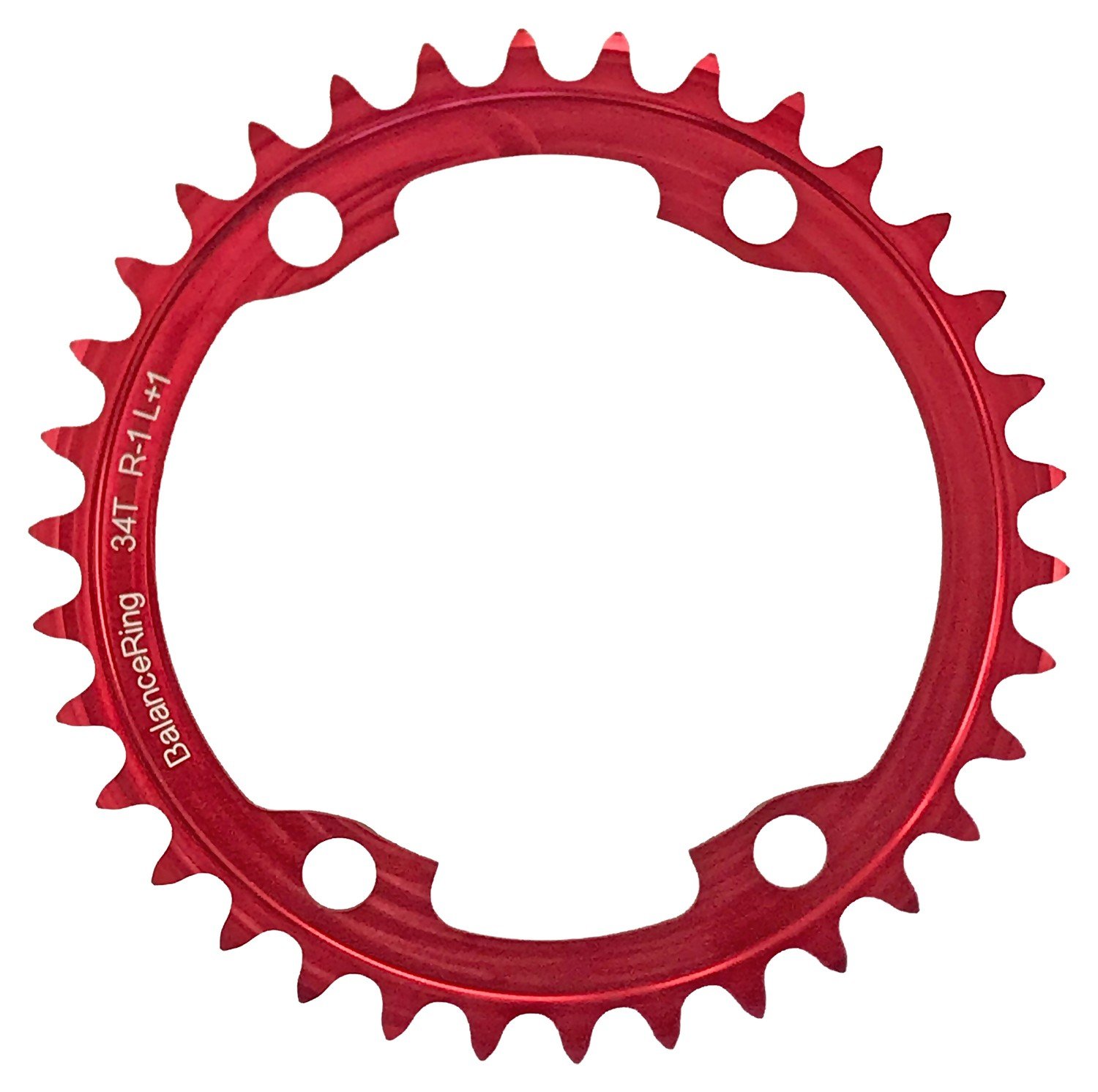 
            1987 バランスリング　34T R-1 L+1　赤　楕円ギア　楕円ギヤ　バロックギヤ　バロックギア　ヒルクライム バイオペース Rotor アブソリュートブラック 坂対策
          