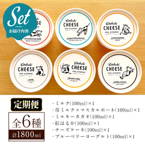 【定期便】Kotobuki cheeseアイスクリームセット６種（毎月×３回） 2557