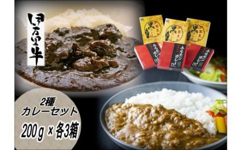 【新型コロナ被害支援】伊万里牛 黒カレー ホルモンカレー セット 計6食分 J240