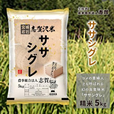 ふるさと納税 岩沼市 【令和7年産新米】志賀沢米 ササシグレ 精米5kg [No.5704-0511]