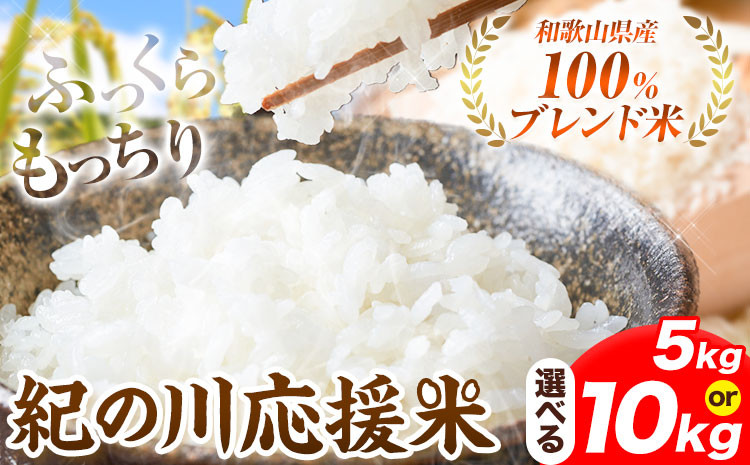 
            ★令和6年産★ 米 10kg 5kg 選べる容量 お米 白米 10キロ 5キロ 紀の川応援米《30日以内に出荷予定（土日祝除く）》和歌山県 紀の川市 送料無料 国産 こめ 米 白米 精米 st-p
          